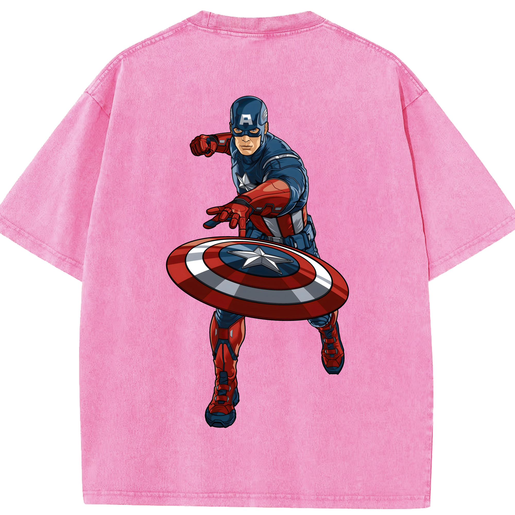 （画像用） アベンジャーズ The Avengers 綿100% ヴィンテージ風 半袖Tシャツ（背面プリント）